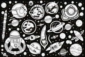 Astronaut in space but space is water tattoo idea