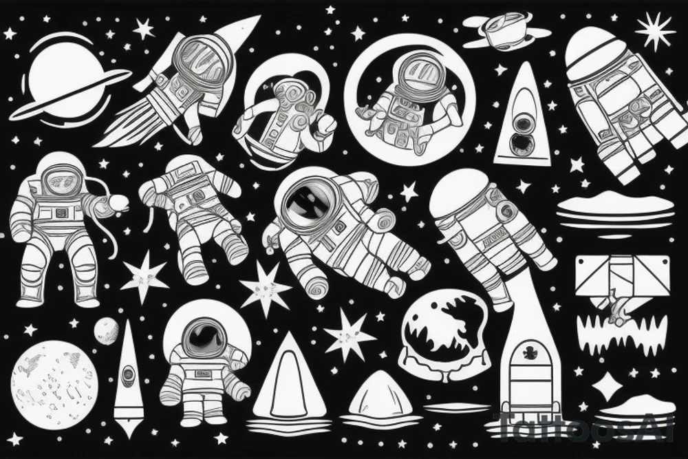 Astronaut in space but space is water tattoo idea Astronaut in space but space is water tattoo idea