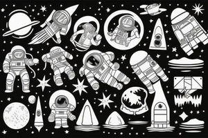 Astronaut in space but space is water tattoo idea