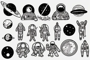 Astronaut in space but space is water tattoo idea