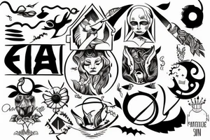 A person succeeding off the support and sacrifice from 3 other family members tattoo idea