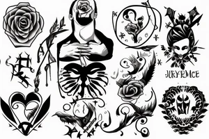 A person succeeding off the support and sacrifice from 3 other family members tattoo idea