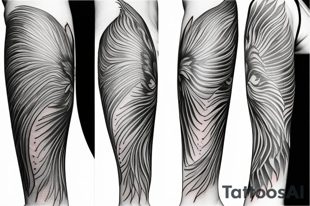 feminine phoenix tattoo for women, fineline, minimalist tattoo idea