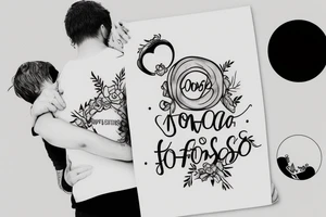 The name Afonso and Joana, giving a hug tattoo idea