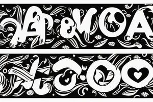 The name Afonso and Joana, giving a hug tattoo idea