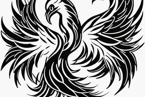 feminine phoenix tattoo for women, fineline, minimalist, small tattoo idea