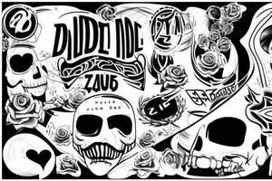 the date 27/07/2006 with the name Zade inside tattoo idea