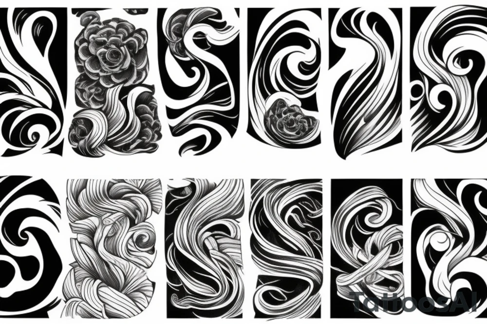 sea waves tattoo idea