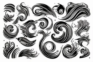 sea waves tattoo idea