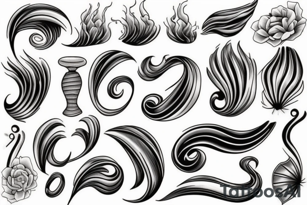 sea waves tattoo idea