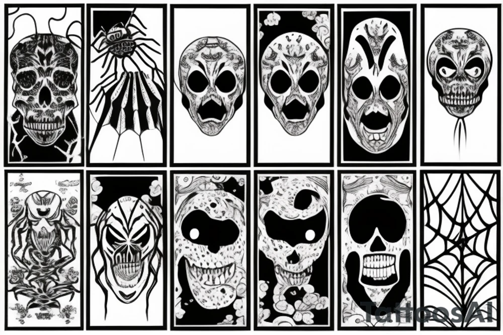 Spooky spider tattoo idea
