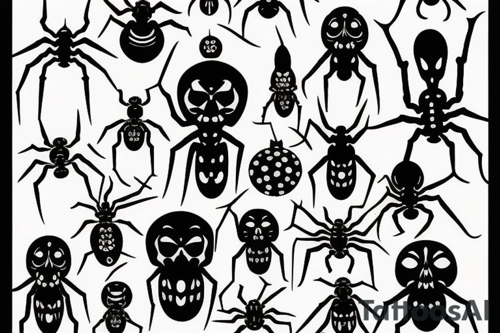 Spooky spider tattoo idea