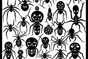 Spooky spider tattoo idea