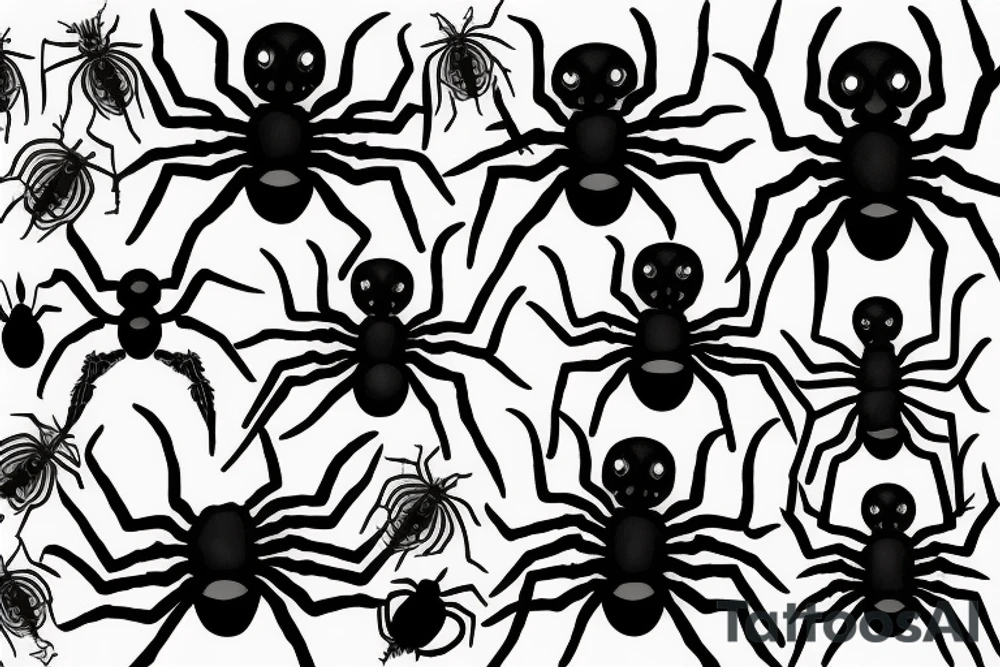 Spooky spider tattoo idea