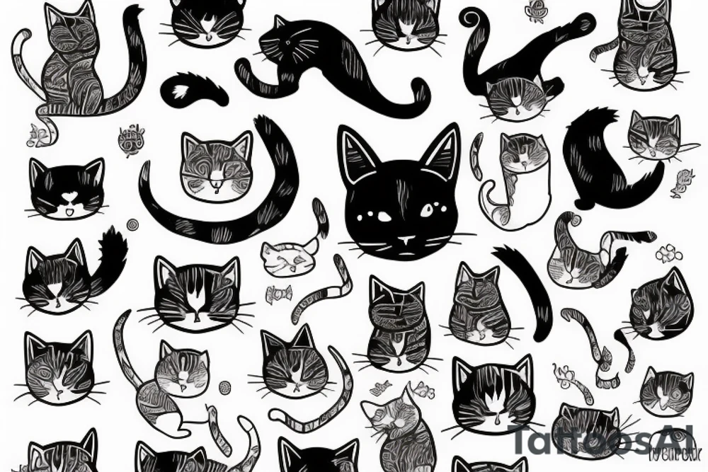 a cat tattoo idea