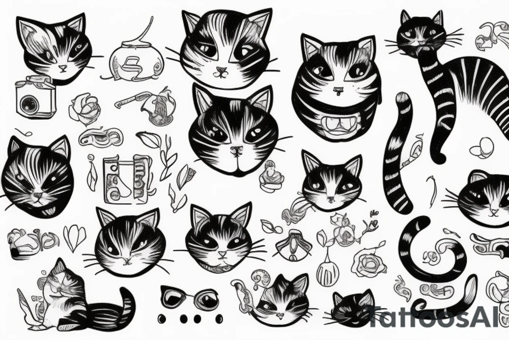 a cat tattoo idea