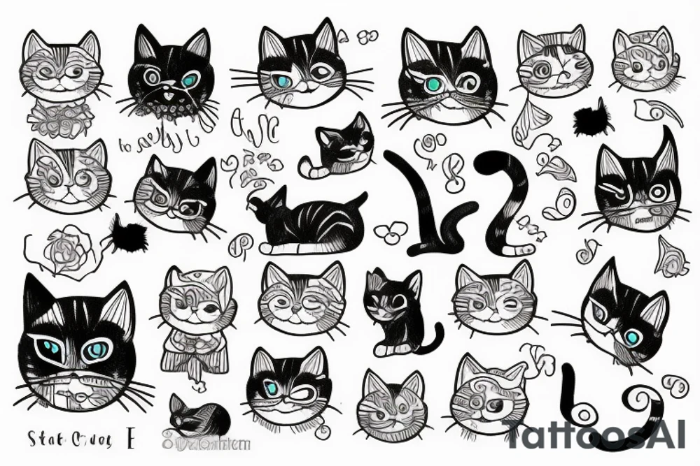 a cat tattoo idea