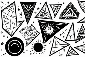 Triangle 2.5in x 2.5in
Solar Eclipse tattoo idea