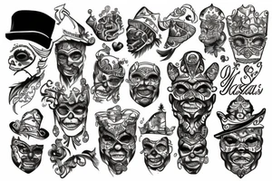 mardi gras tattoo idea