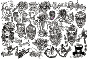 mardi gras tattoo idea