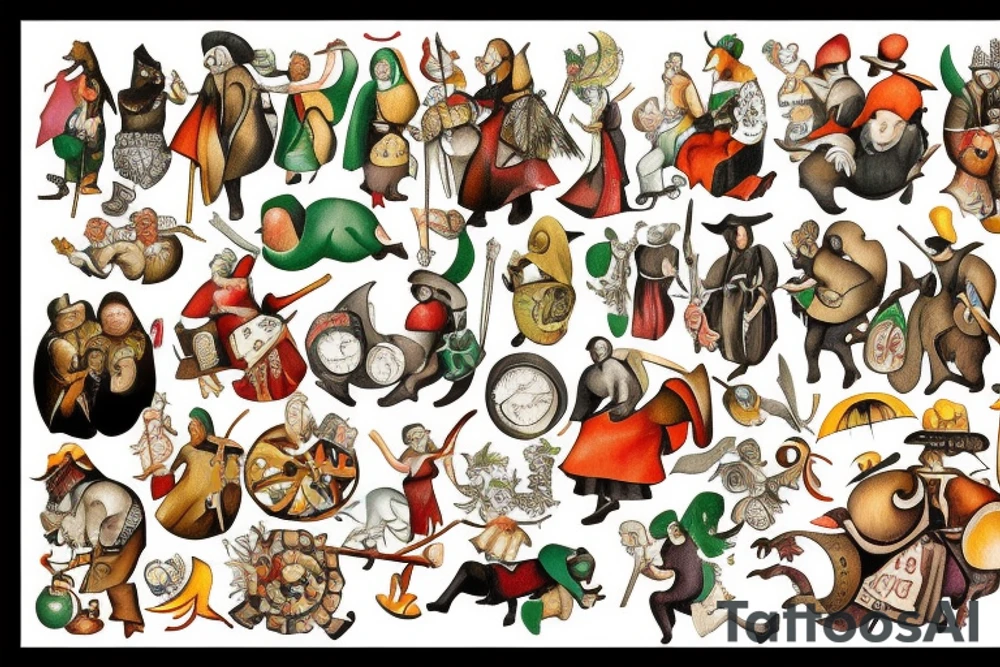 mardi gras tattoo idea