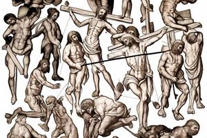 st. peter crucified sunset tattoo idea
