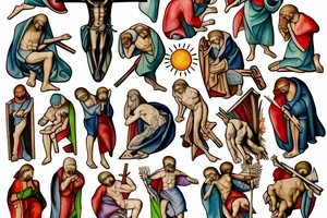 st. peter crucified sunset tattoo idea