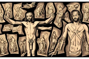 st. peter crucified sunset tattoo idea