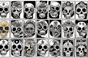 marine skull tattoo idea