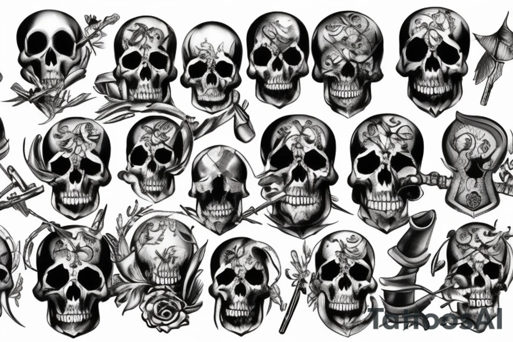 marine soldier skull tattoo idea