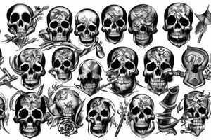 marine soldier skull tattoo idea