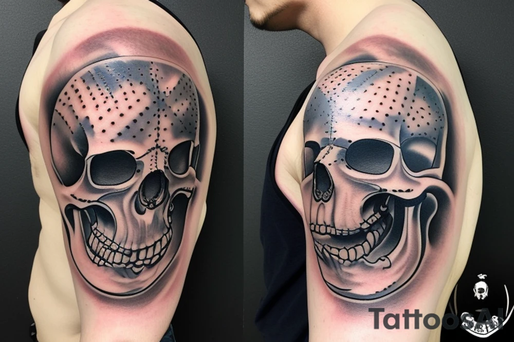 marine soldier skull helmet tattoo idea
