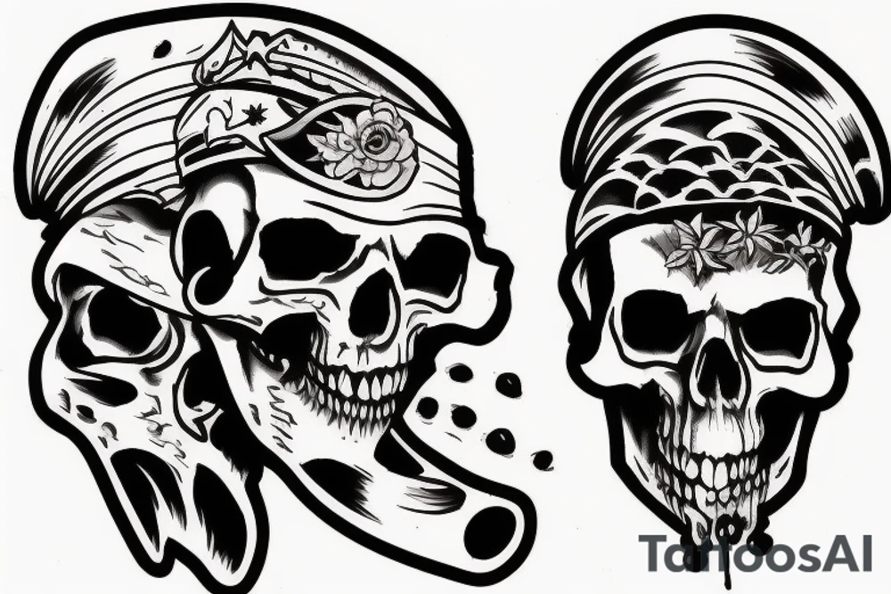 marine soldier skull helmet tattoo idea