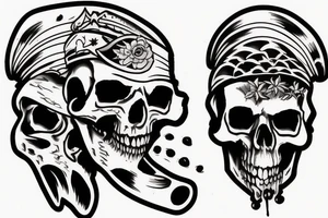 marine soldier skull helmet tattoo idea