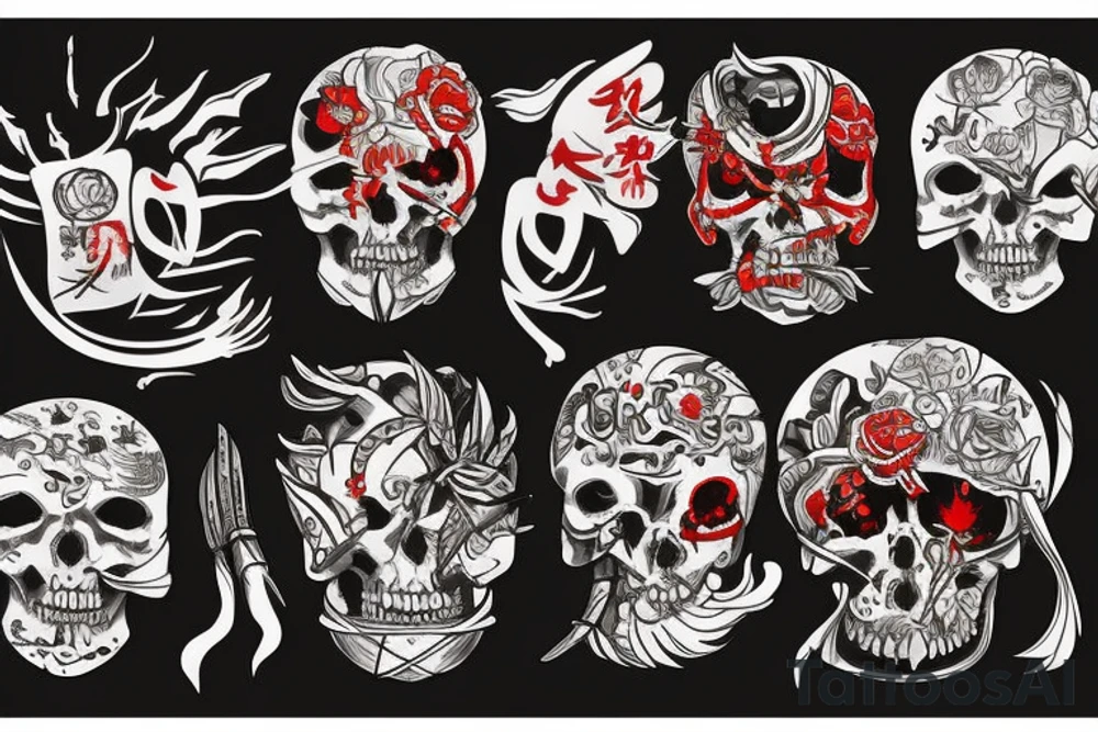 dead warrior strong tattoo idea