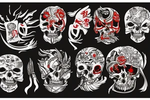 dead warrior strong tattoo idea