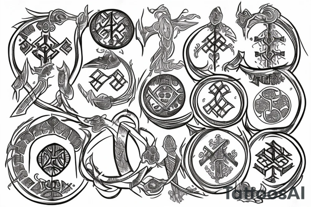 yggdrasil behide vegvisir tattoo idea