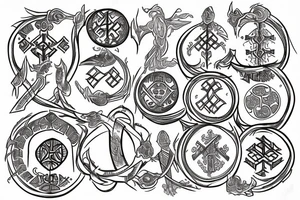yggdrasil behide vegvisir tattoo idea