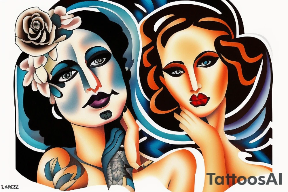 cold woman tattoo idea