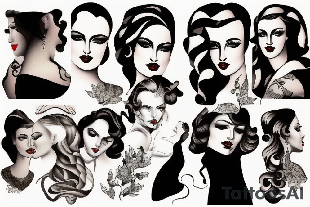 cold woman tattoo idea