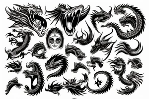 Male face with dragon tattoo idea