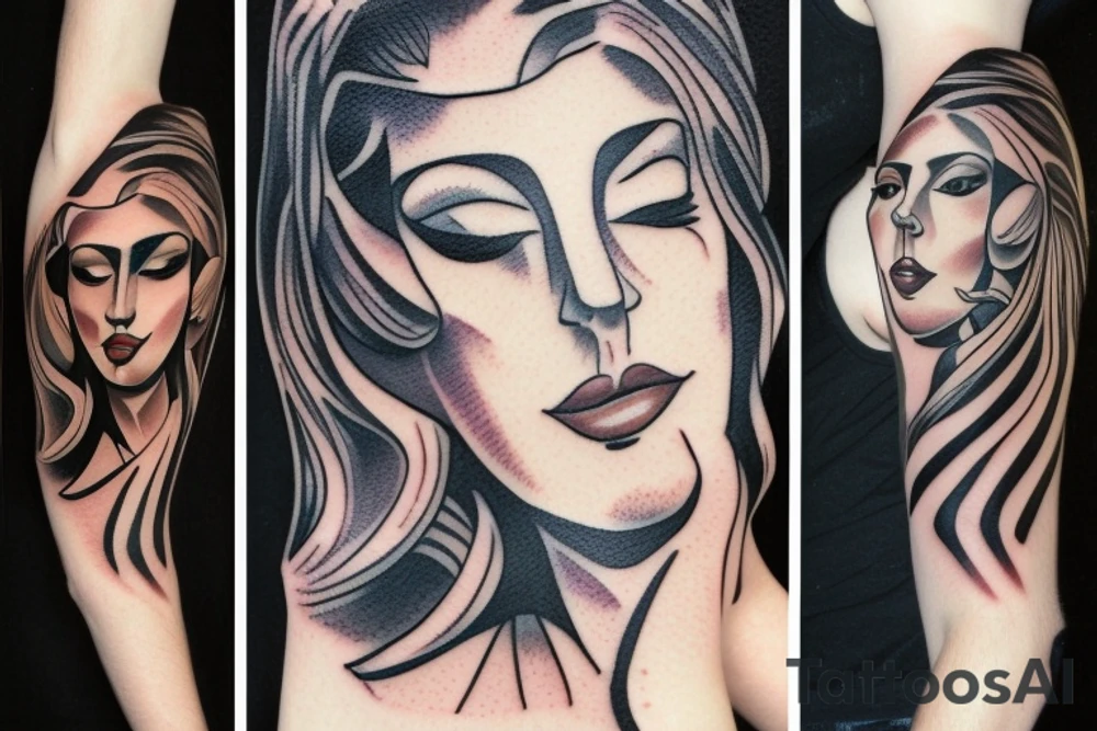 beautiful woman tattoo idea