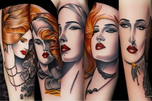 beautiful woman tattoo idea