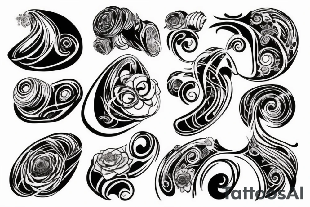 woman breasts tron tattoo idea