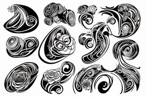 woman breasts tron tattoo idea