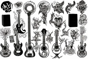 Yggdrasil, guitar, tattoo idea