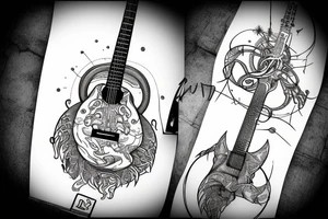 Yggdrasil, guitar, tattoo idea