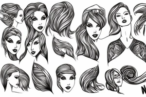 woman big breasts tron tattoo idea