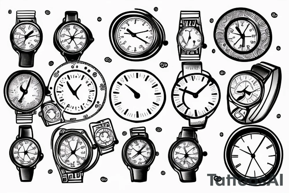 Balancing time watch tattoo idea