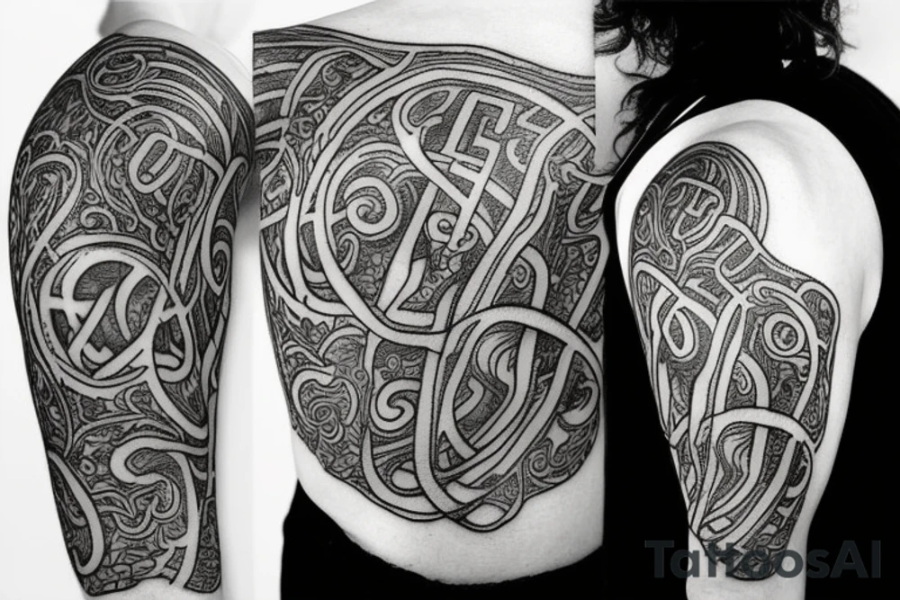 Yggdrasil, guitar, rune tattoo idea